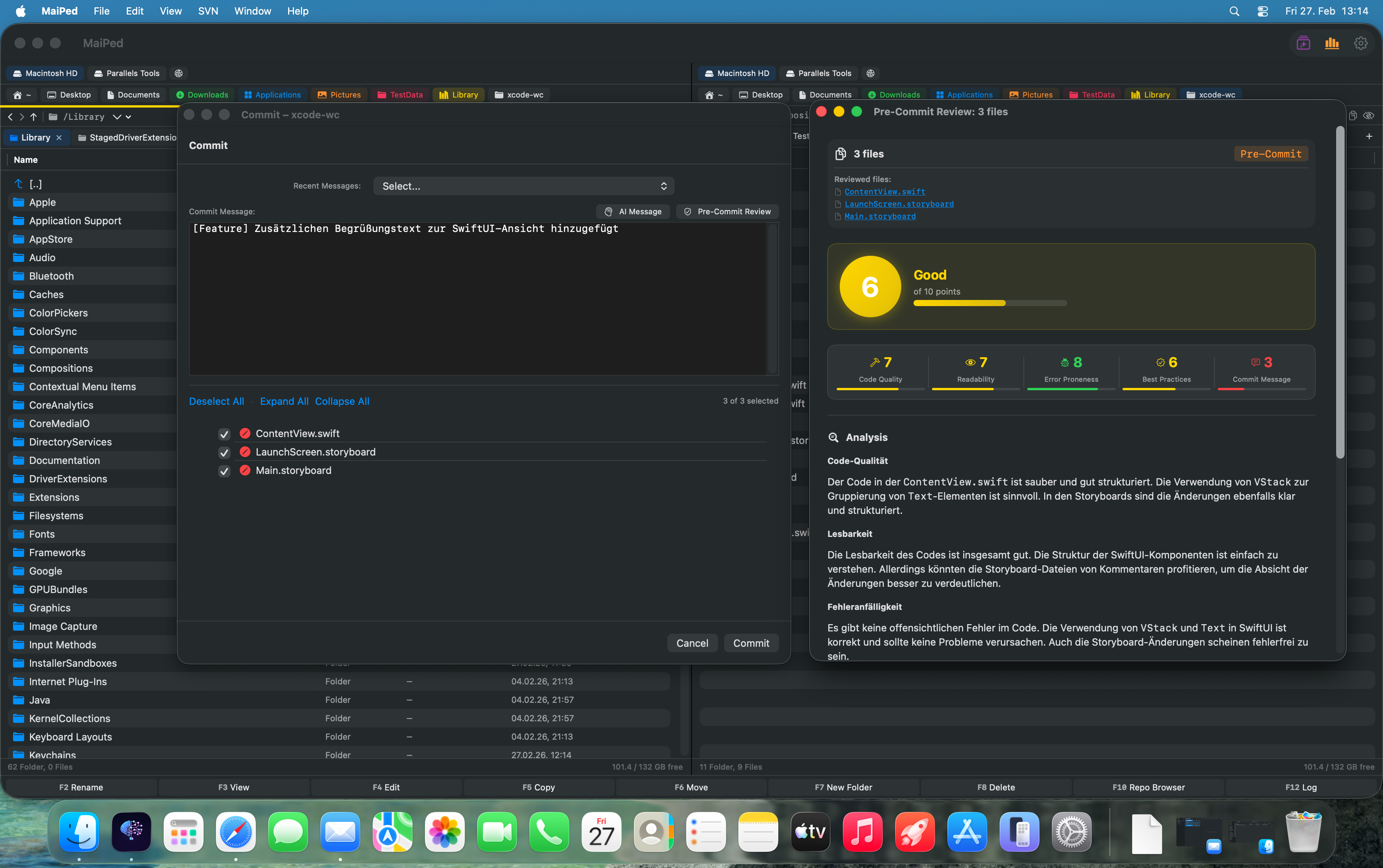 MaiPed SVN Commit Dialog